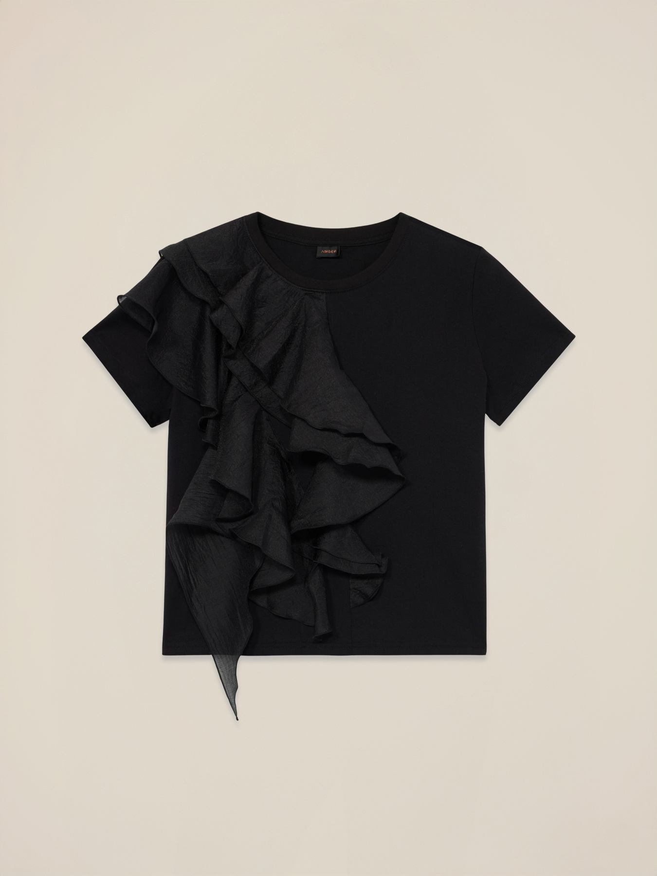 T-Shirt mit gro&szlig;em Volant image number 3