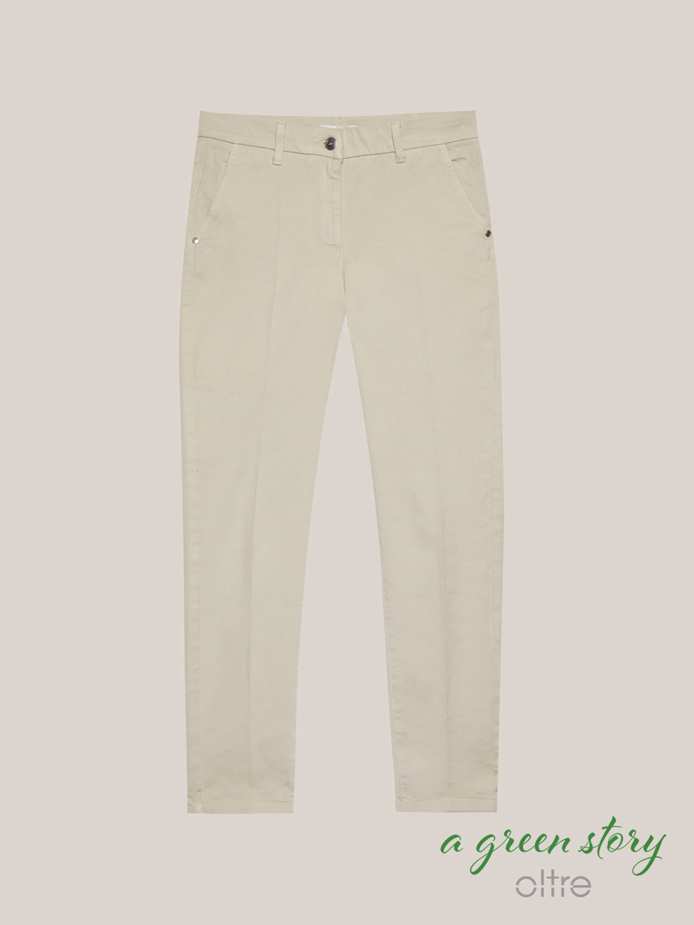 Green cotton-blend Madrid chinos image number 3