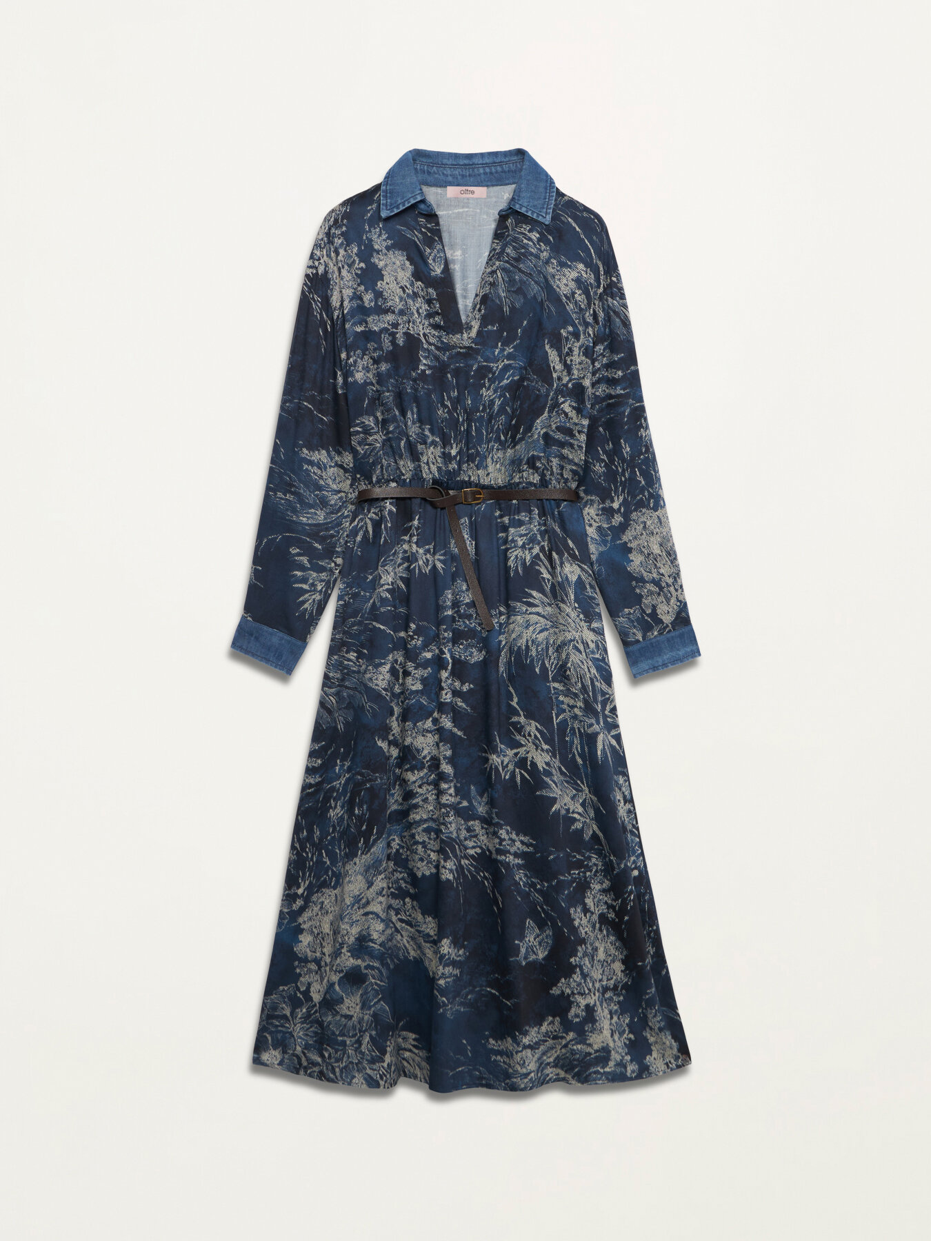 Vestito fantasia con dettagli in denim image number 4