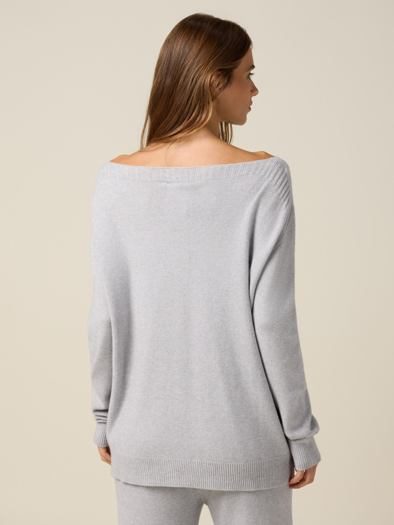 Sweater with boat neckline image number 1