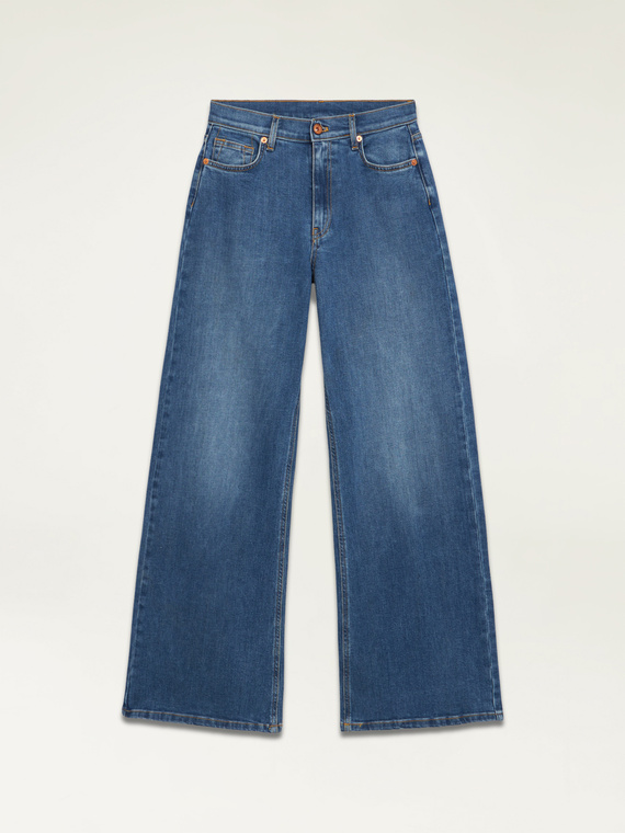Jeans wide leg cinq poches