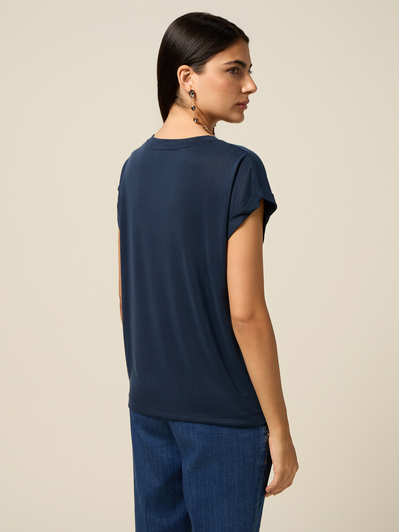 Tricou din jerseu modal amestecat image number 1