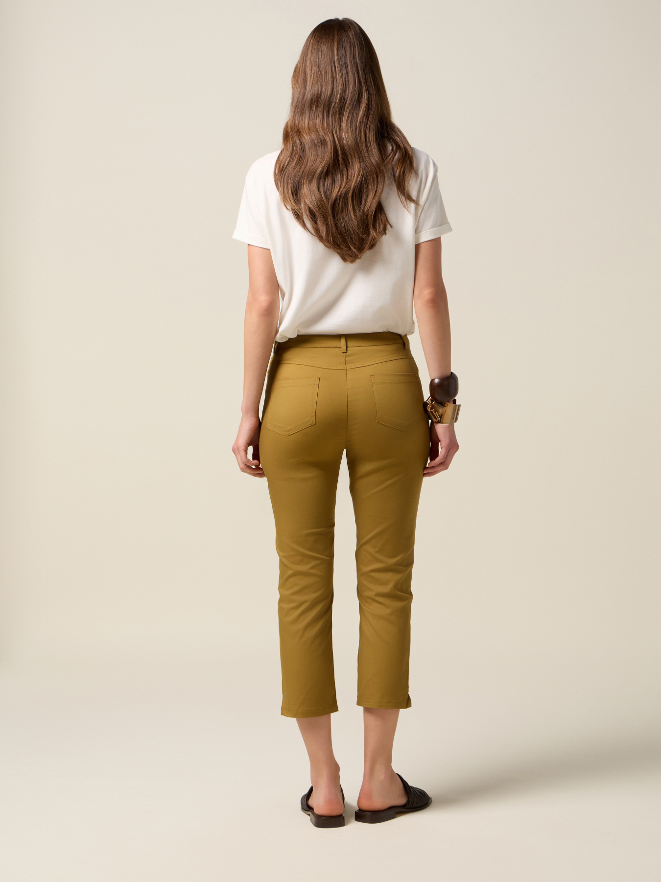 Cropped-Hose aus Baumwollmischung image number 1