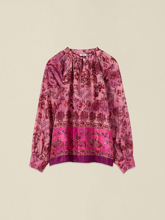 Foulard print blouse