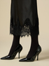 Satin skirt with lace image number 2