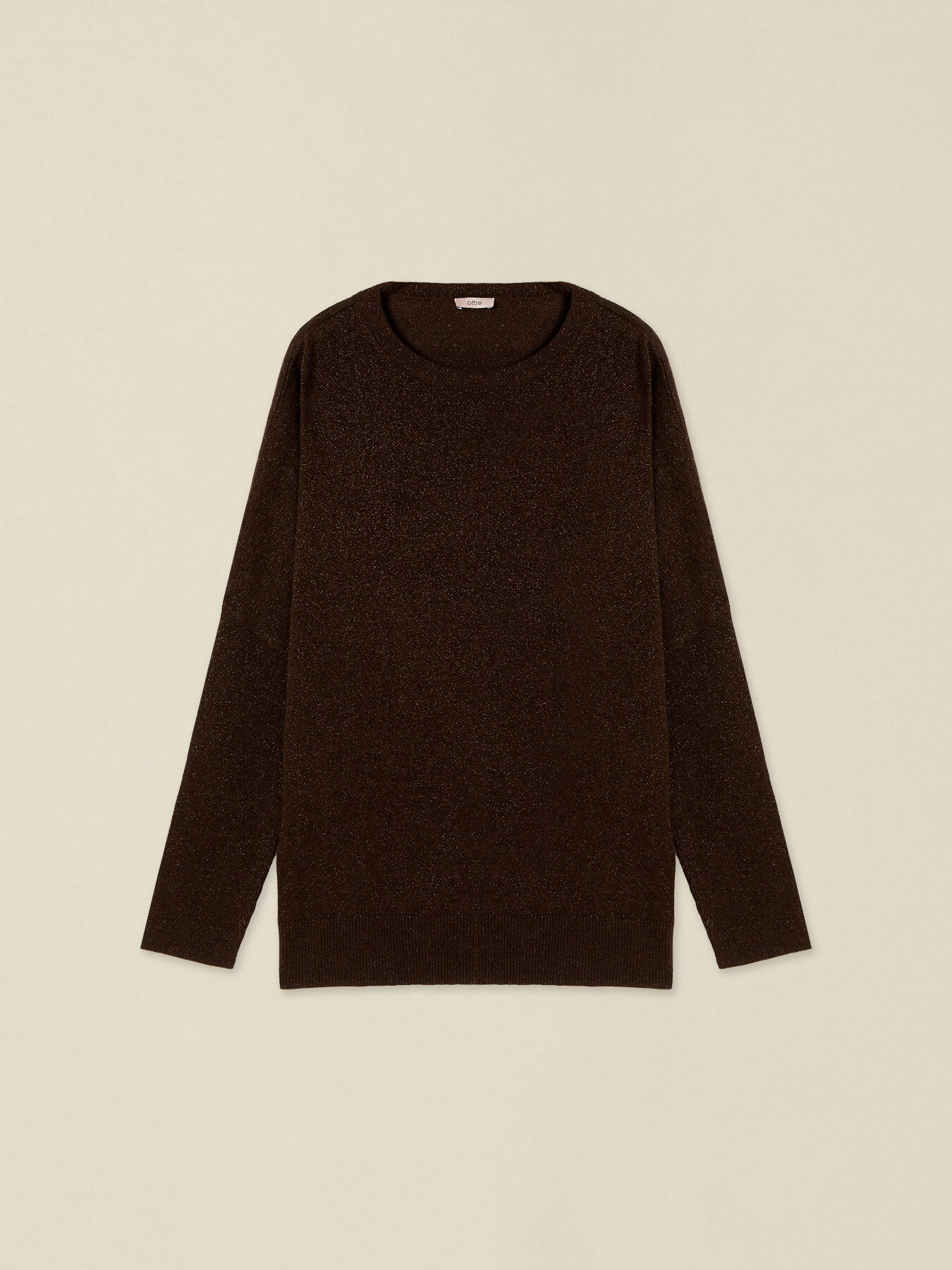 Oversized lurex wool-blend sweater image number 3