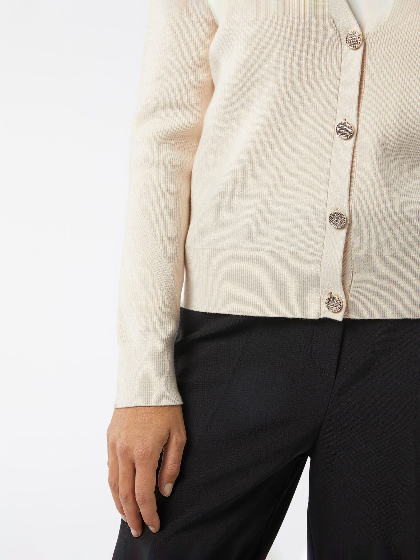 Cardigan with metal buttons image number 2