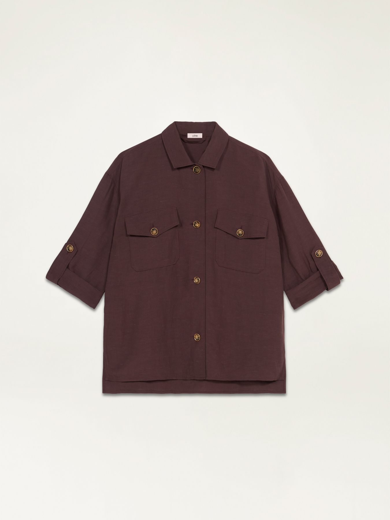 Camicia over misto lino image number 3