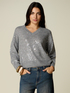 Maglia misto lana con paillettes image number 0