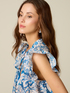 Patterned cotton muslin blouse image number 2