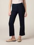 Regular denim pants with micro crystals image number 3