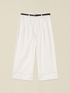 Pantalon palazzo court avec ajours image number 4