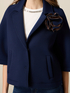 Cape in scuba with flower brooch image number 2