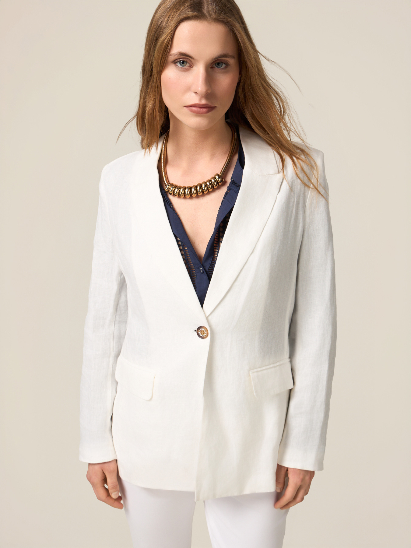 Einreihiger Leinenblazer image number 0