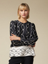 Blusa in twill fantasia image number 0