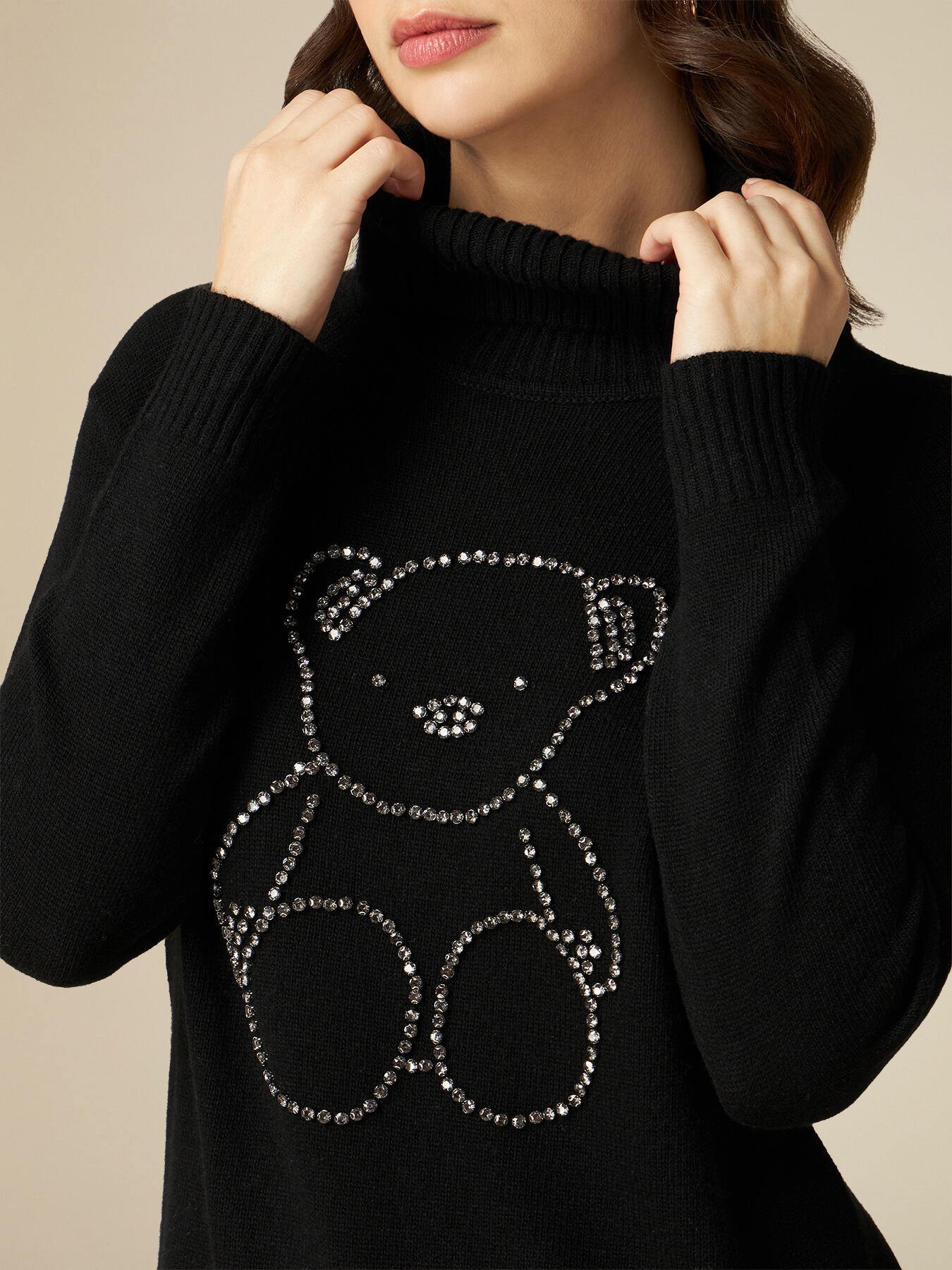 Dolcevita misto lana con castoni image number 2