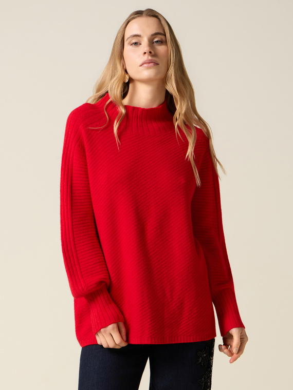 Oversize-Rollkragenpullover