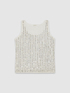 Top con ricamo in paillettes image number 3