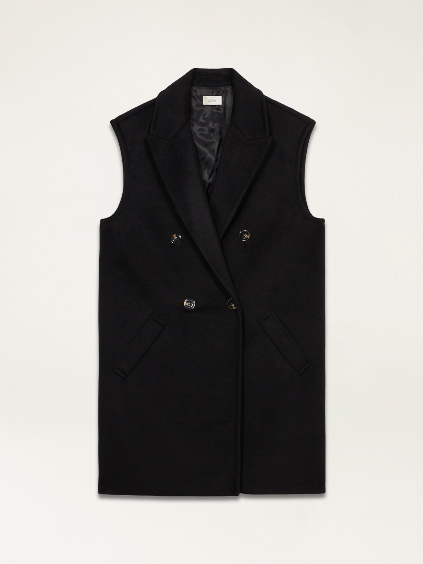 Cappotto smanicato in panno image number 4