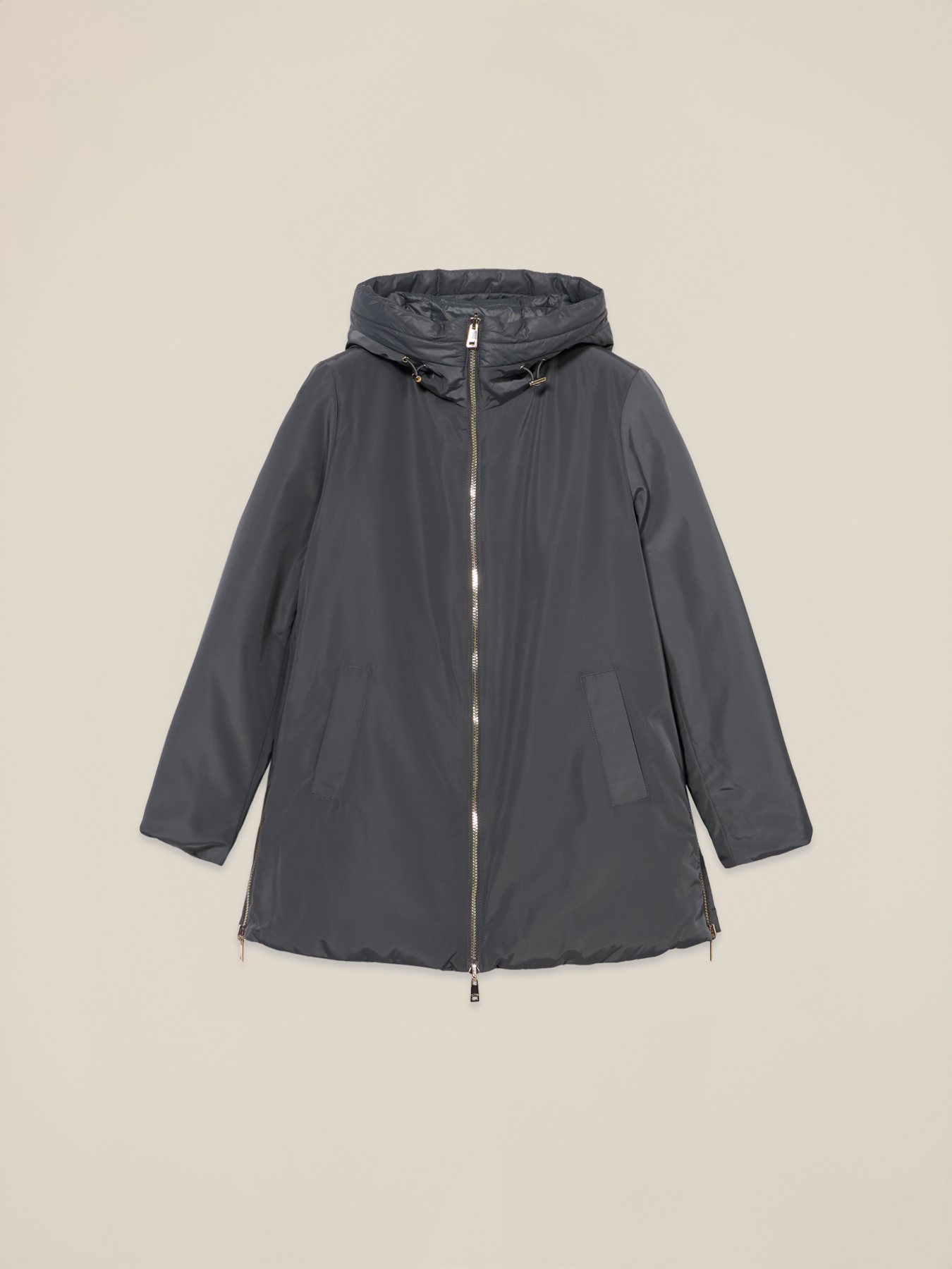 Midi down jacket with hood image number 4