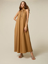 Rochie lungă din poplin cu detaliu bijuterie image number 0
