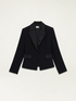 Blazer with satin details image number 3
