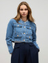Denim jacket with appliqu&eacute;s image number 0