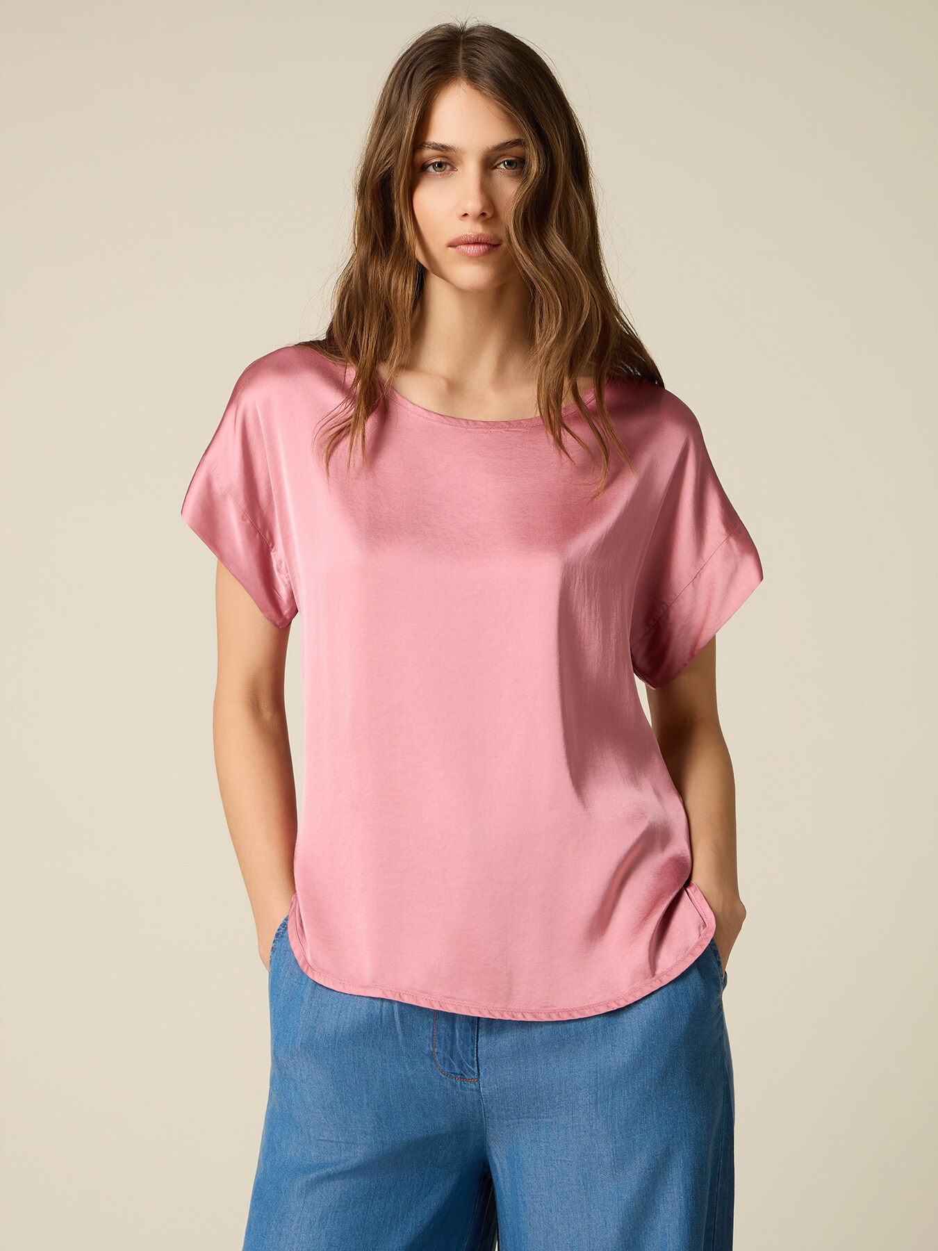 Viscose satin blouse image number 0
