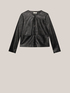 Veste boxy en similicuir image number 3
