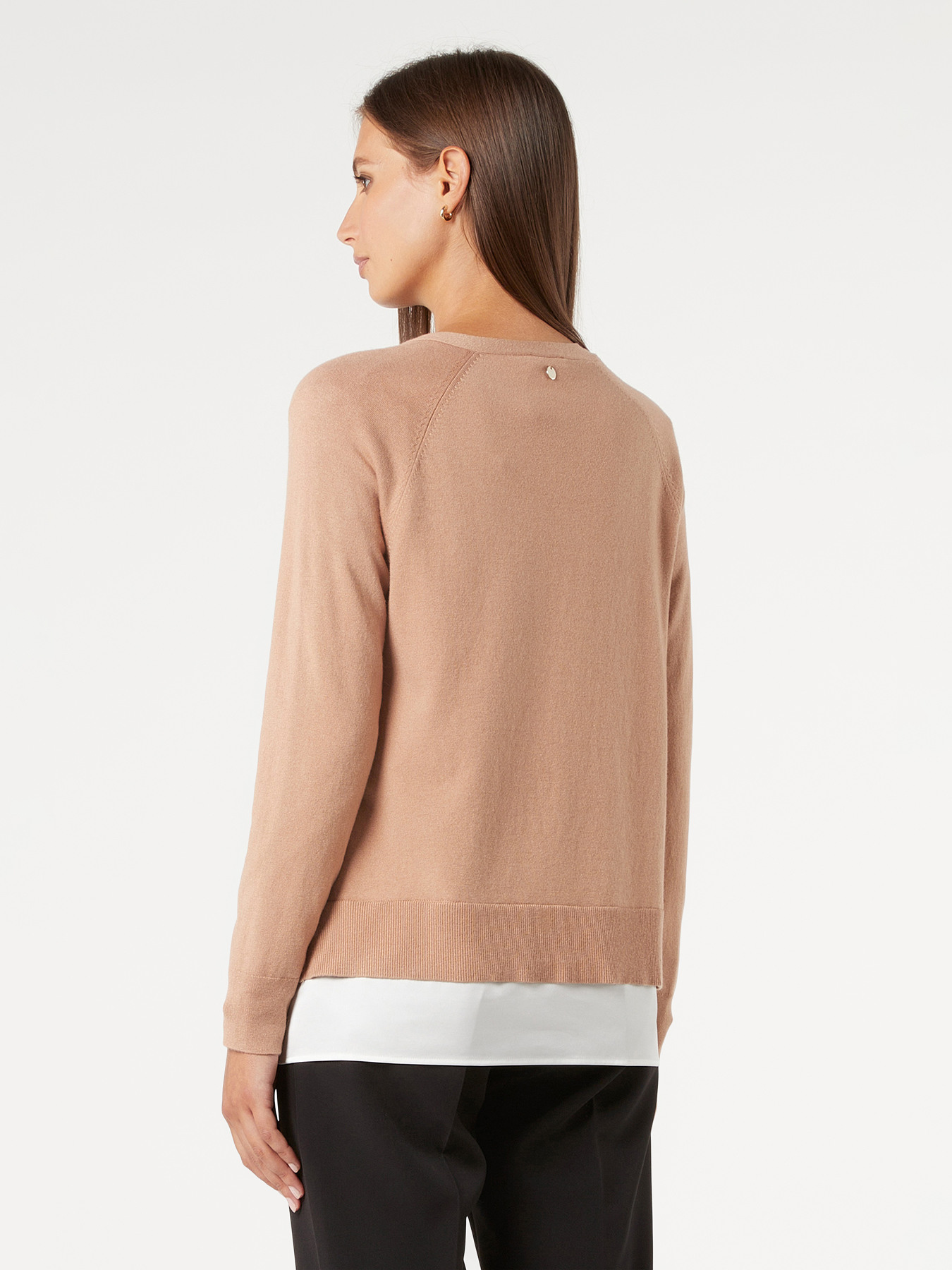 Overlay effect cardigan image number 1