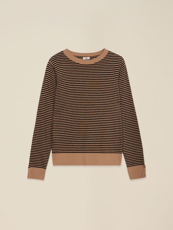 Wool blend striped sweater