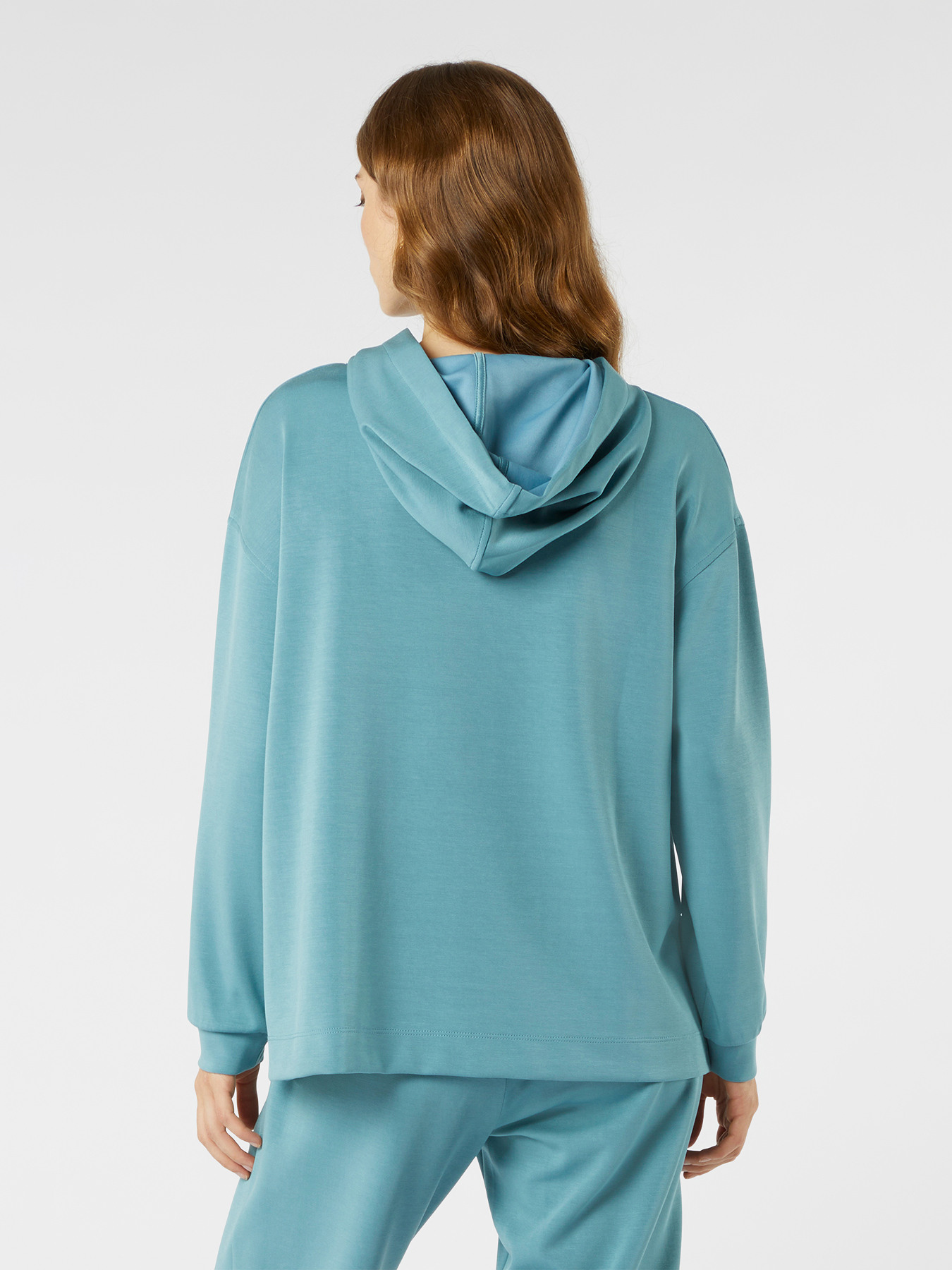 Sudadera en mezcla de modal con capucha image number 1