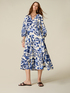 Langes Kleid aus Baumwolle mit Muster image number 0