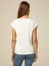 Dual-fabric V-neck T-shirt image number 1