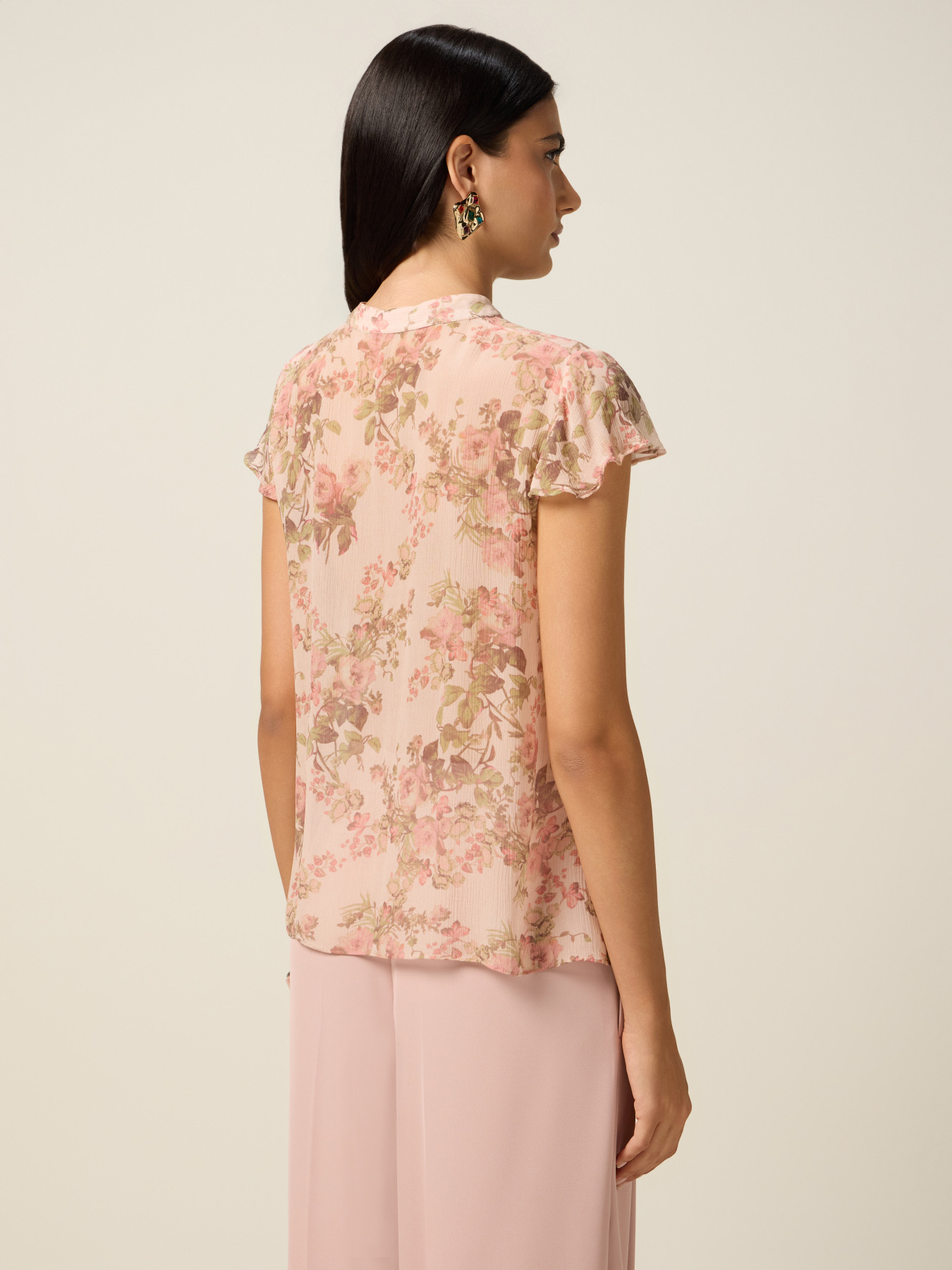 Patterned viscose blouse image number 1