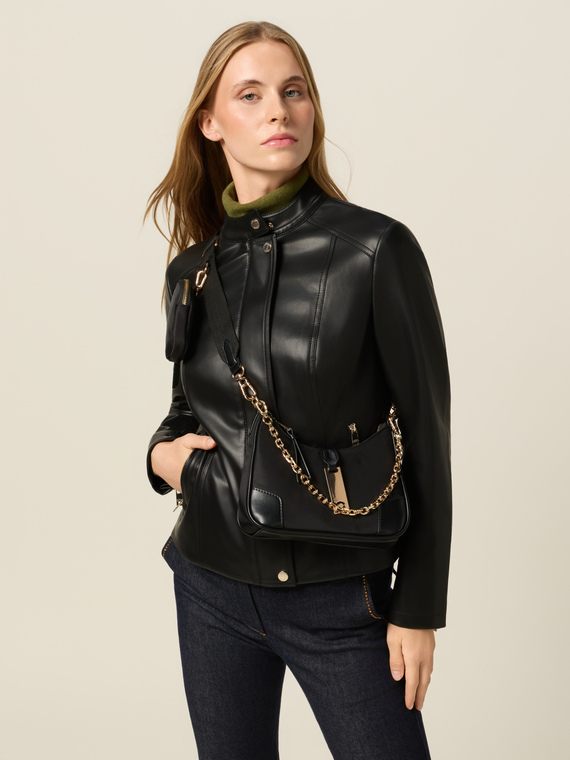 Shoulder bag with metal details