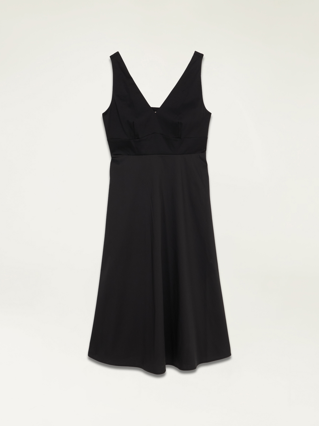 Midi-Kleid aus zwei verschiedenen Materialien image number 4