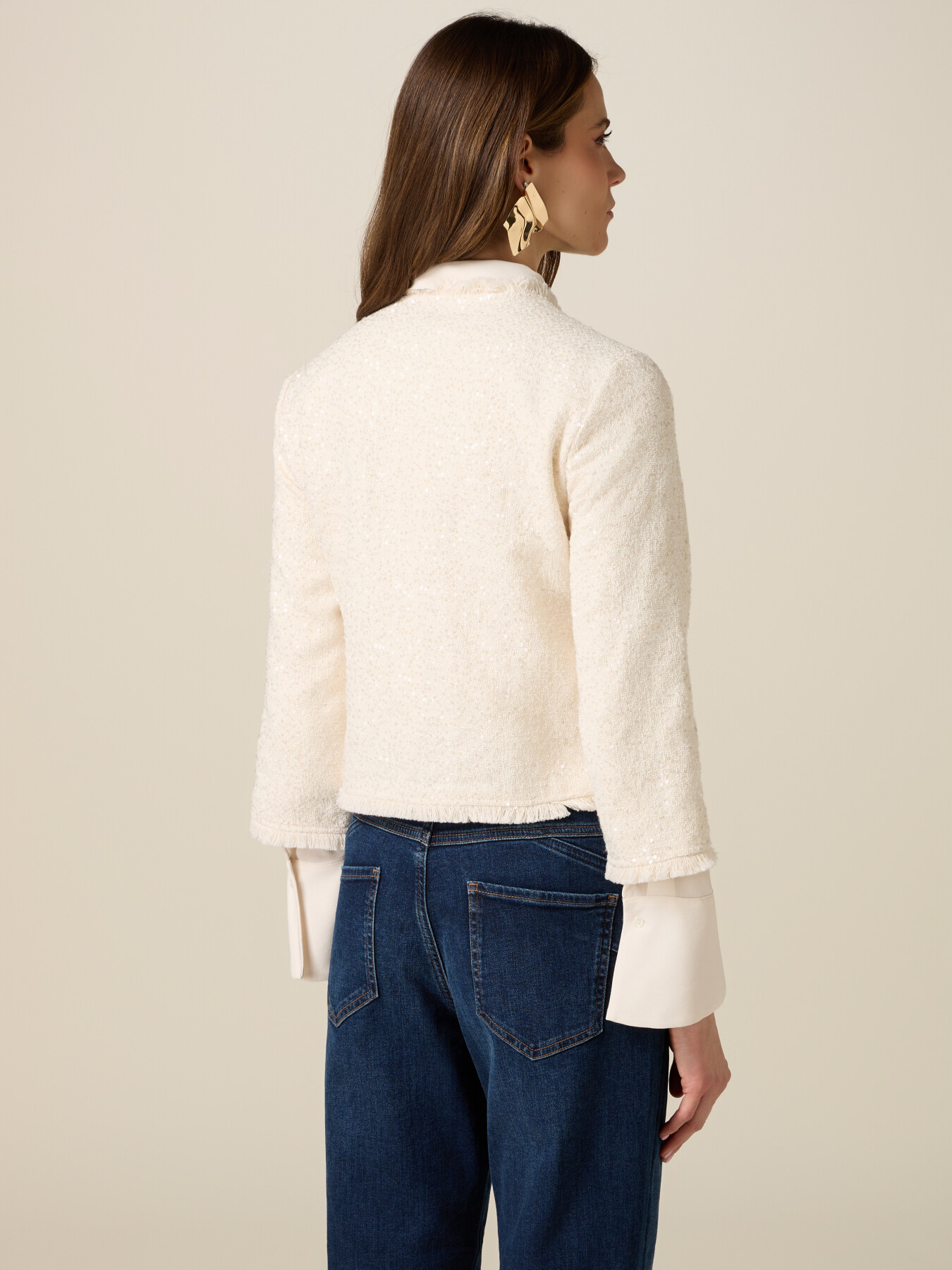 Giacca corta con paillettes image number 1