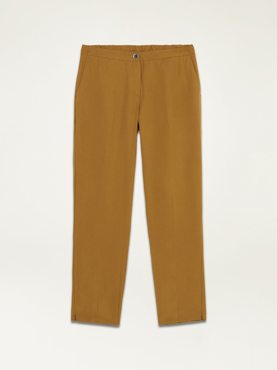 Linen blend trousers