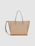 Bolso shopper efecto saffiano image number 1