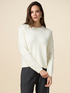 Pullover mit Rundhalsausschnitt und Perlenstickerei image number 0