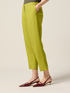 Pantaloni cropped misto lino image number 3