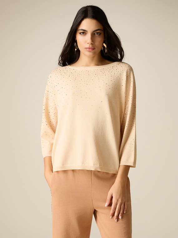 Pull avec micro-cristaux