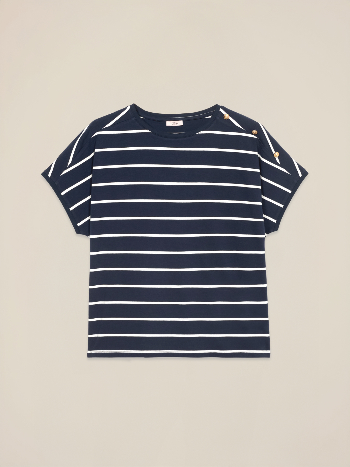 T-shirt oversize a righe image number 4