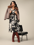 Floral satin midi dress image number 3