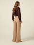 Wide-leg palazzo pants in crepe fabric image number 2