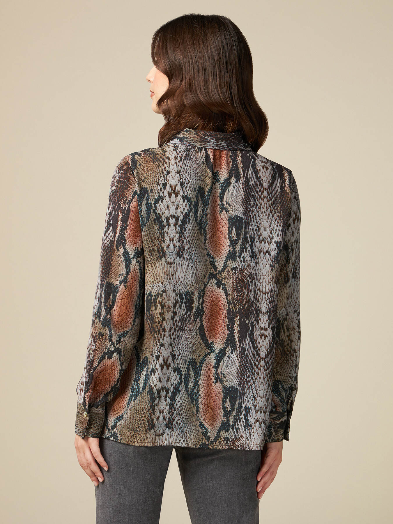 Camicia in georgette fantasia image number 1