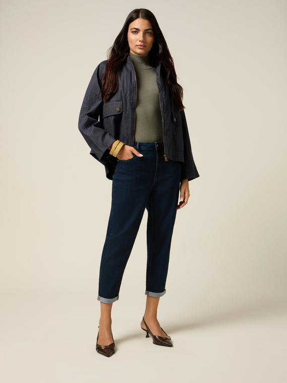 Dunkelblaue Boyslim-Jeans