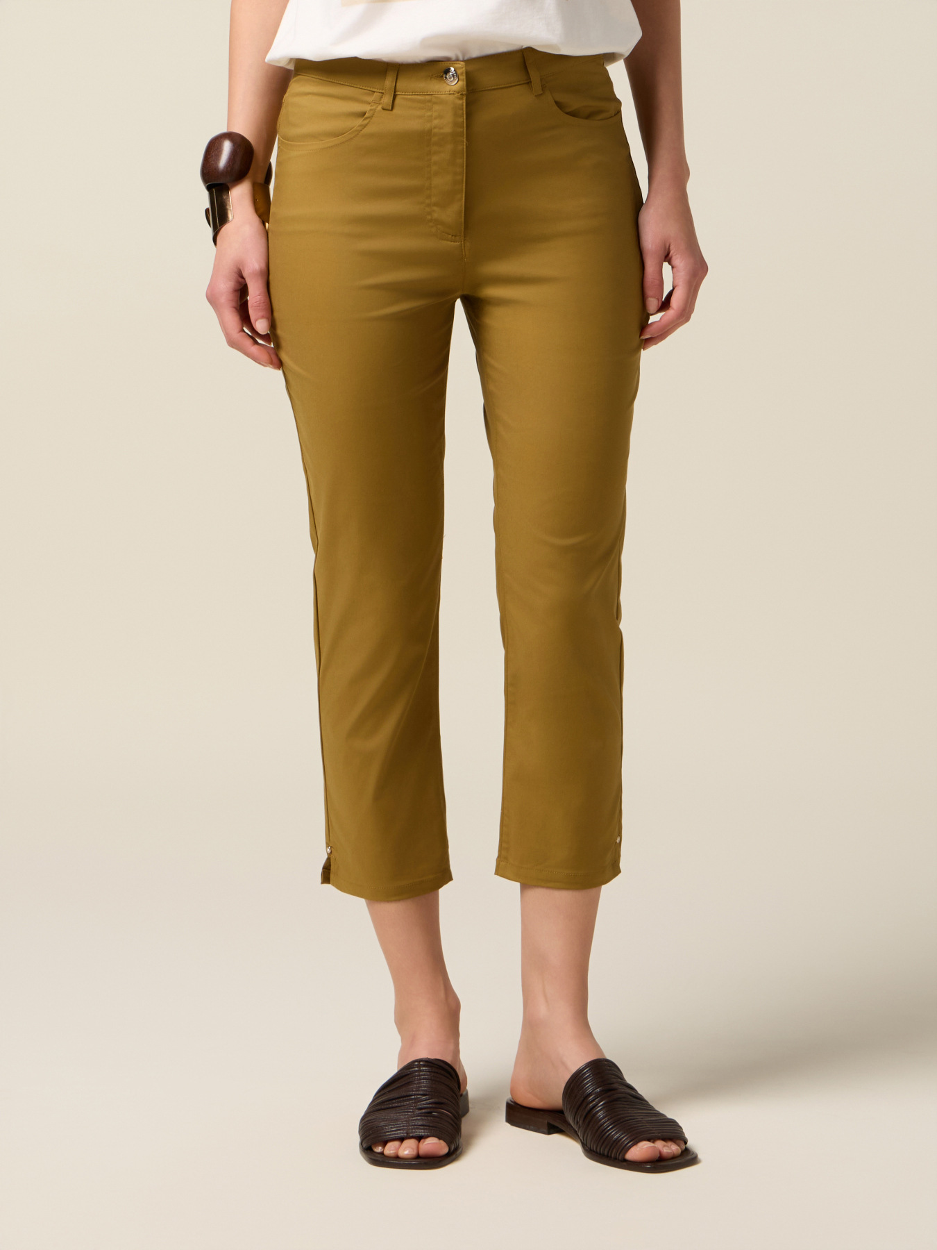 Cropped-Hose aus Baumwollmischung image number 3