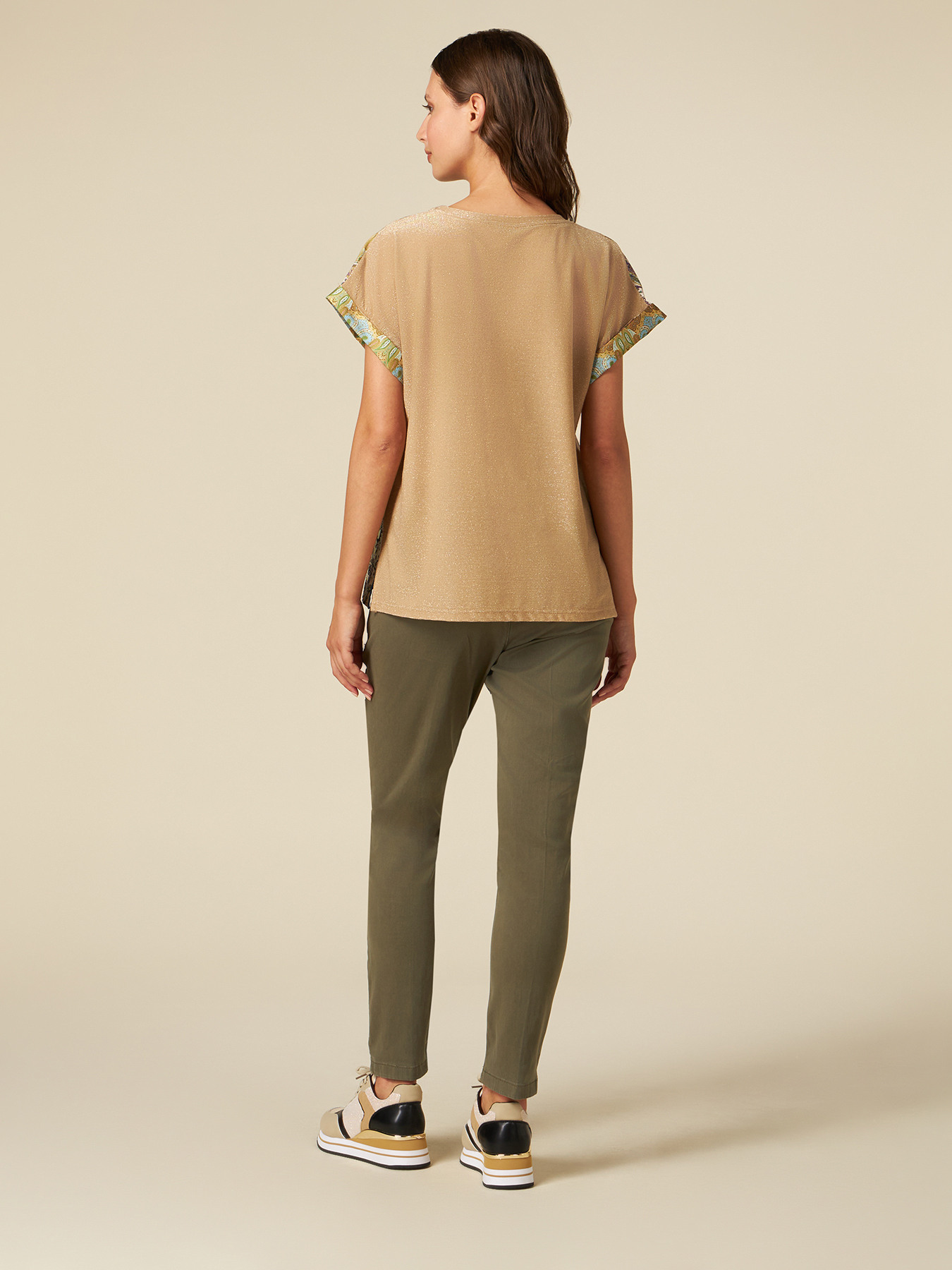 T-shirt &agrave; motifs bi-mati&egrave;re image number 1